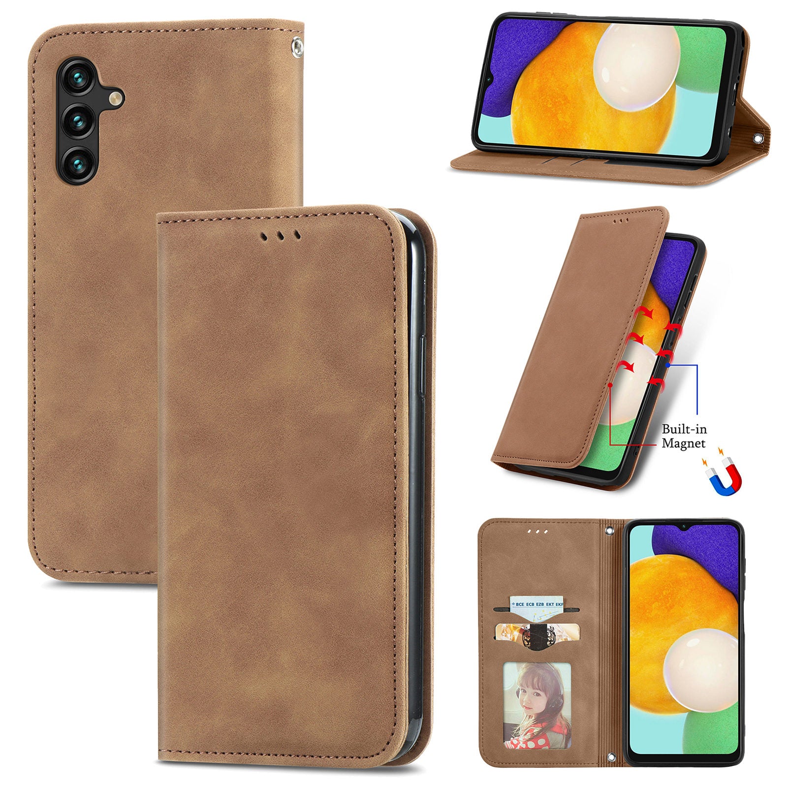 For Samsung Galaxy A13 5G / A04s 4G (164.7 x 76.7 x 9.1 mm) Cell Phone Case Skin-Touch Magnetic Phone Stand Cover For Samsung Galaxy A13 5G / A04s 4G (164.7 x 76.7 x 9.1 mm) Cell Phone Case Skin-Touch Magnetic Phone Stand Cover